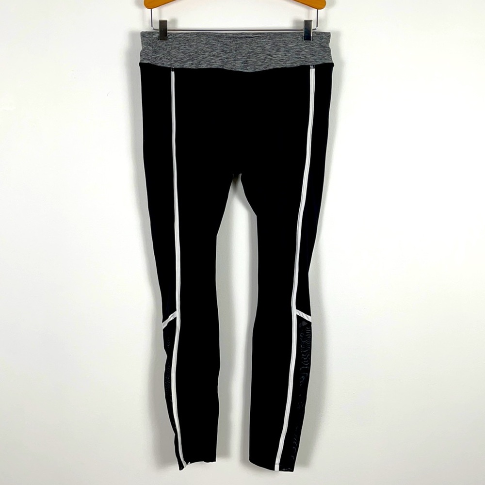 ACX Active Black Mesh Hem Leggings - M